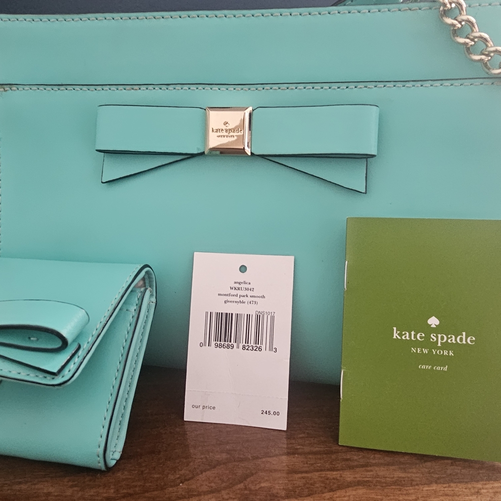 Kate Spade Turquoise Bow Accent Women's Bag